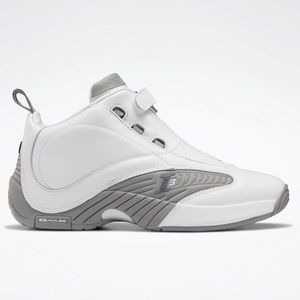 SIZE 8.5 Reebok Answer IV Men's Basketball Shoes White Grey - Allen Iverson NEW!